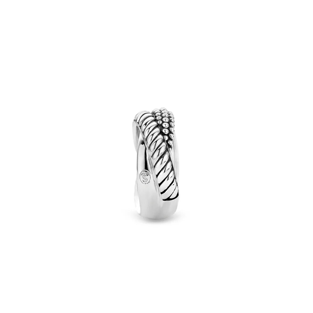 TI SENTO Ring 1973SB | Bague en Argent Rhodié | Design Unique
