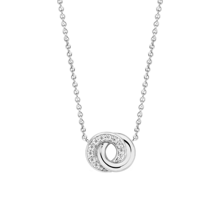 Collier TI SENTO Argent 925 avec Pavé de Zircon Blanc
