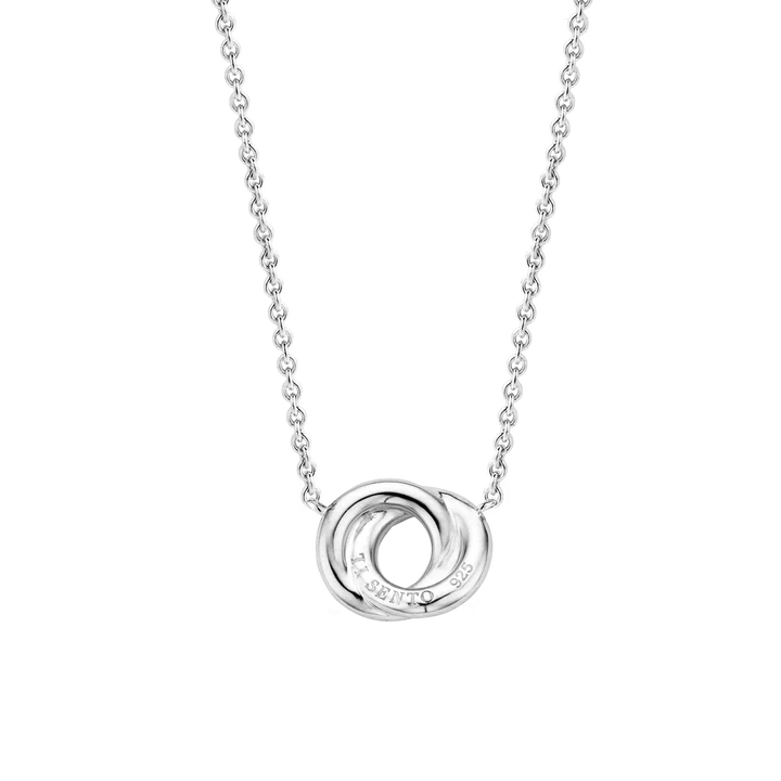 Collier TI SENTO Argent 925 avec Pavé de Zircon Blanc