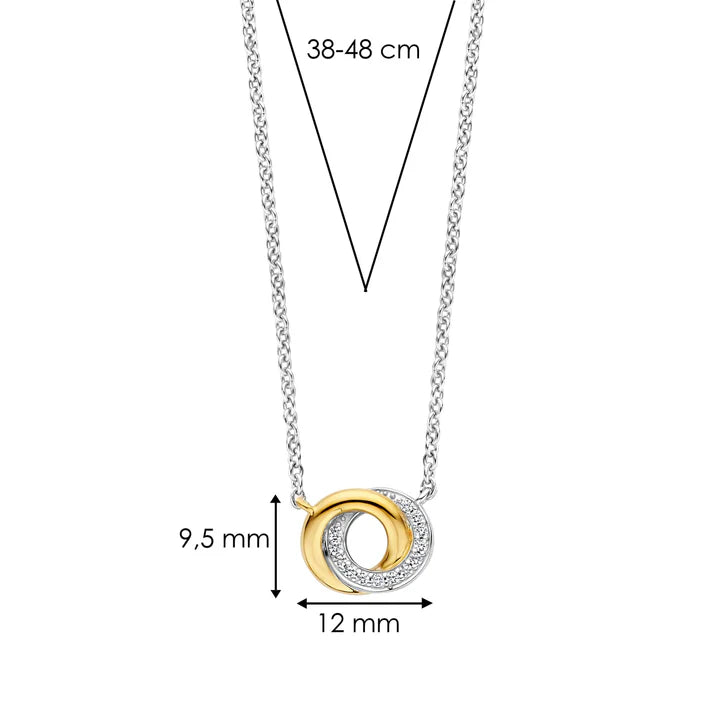 Collier TI SENTO Infini Plaqué Or Jaune & Zirconium 3915ZY