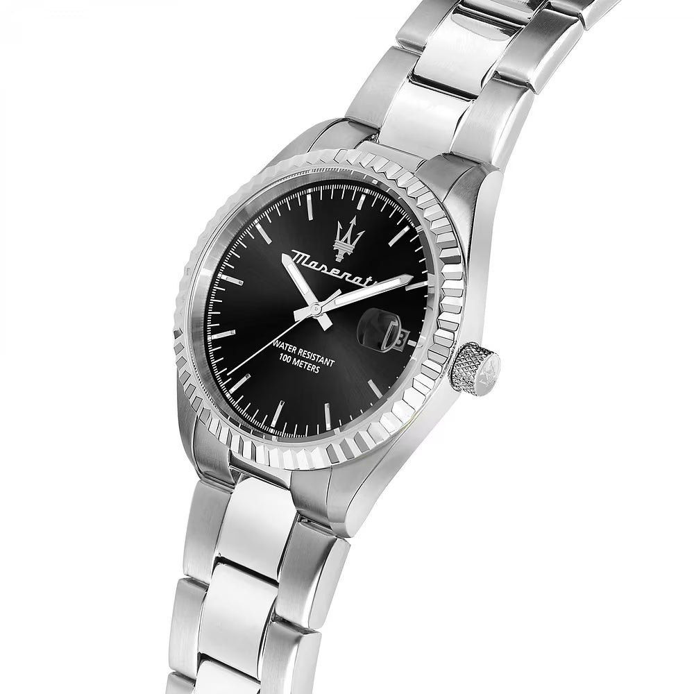 Montre Homme MASERATI COMPETIZIONE – Métal Gris, Cadran Noir