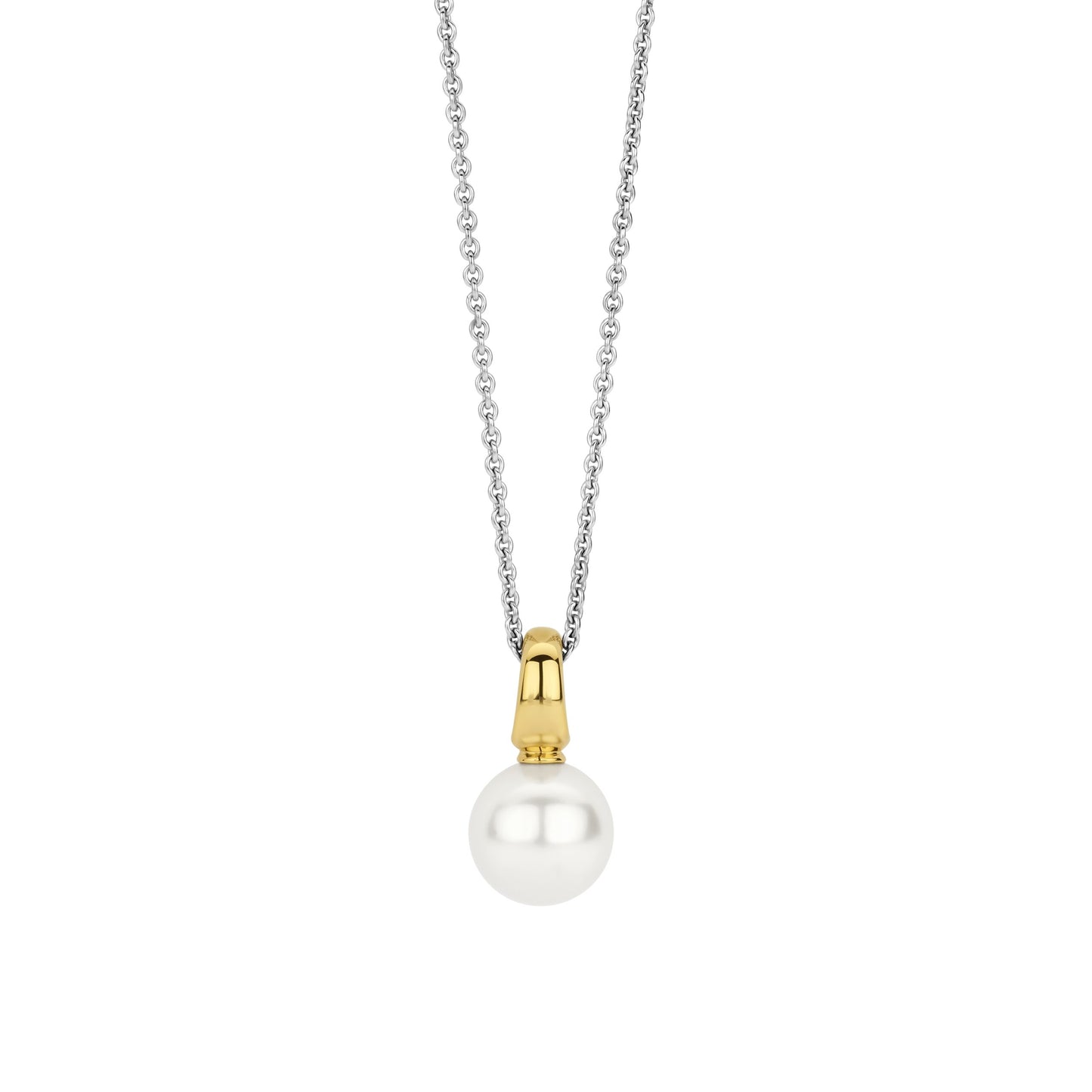 Pendentif TI SENTO Perle en argent 925 Plaqué Or Jaune
