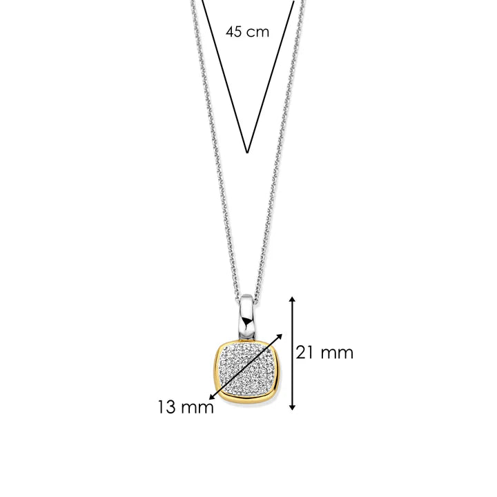 Pendentif TI SENTO Plaqué Or Géométrique