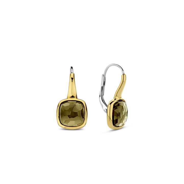 Boucles d'Oreilles TI SENTO argent 925 Plaquées Or Khaki