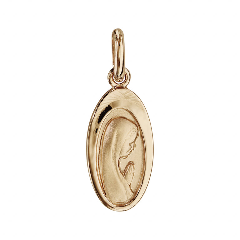 Médaille Vierge Ovale Plaqué Or – Élégance et Symbolisme