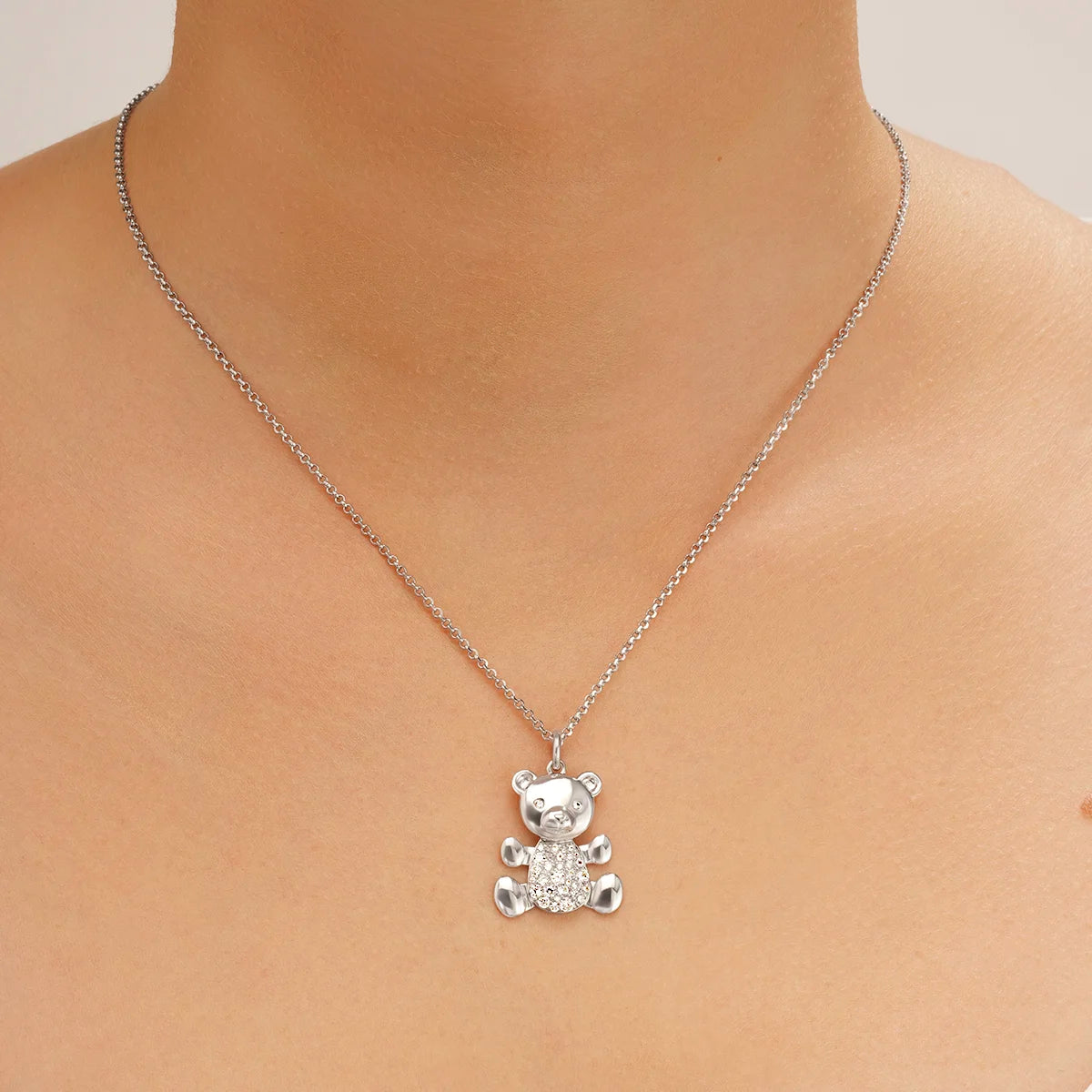 Collier Ourson Légende Argent & Oxydes de Zirconium