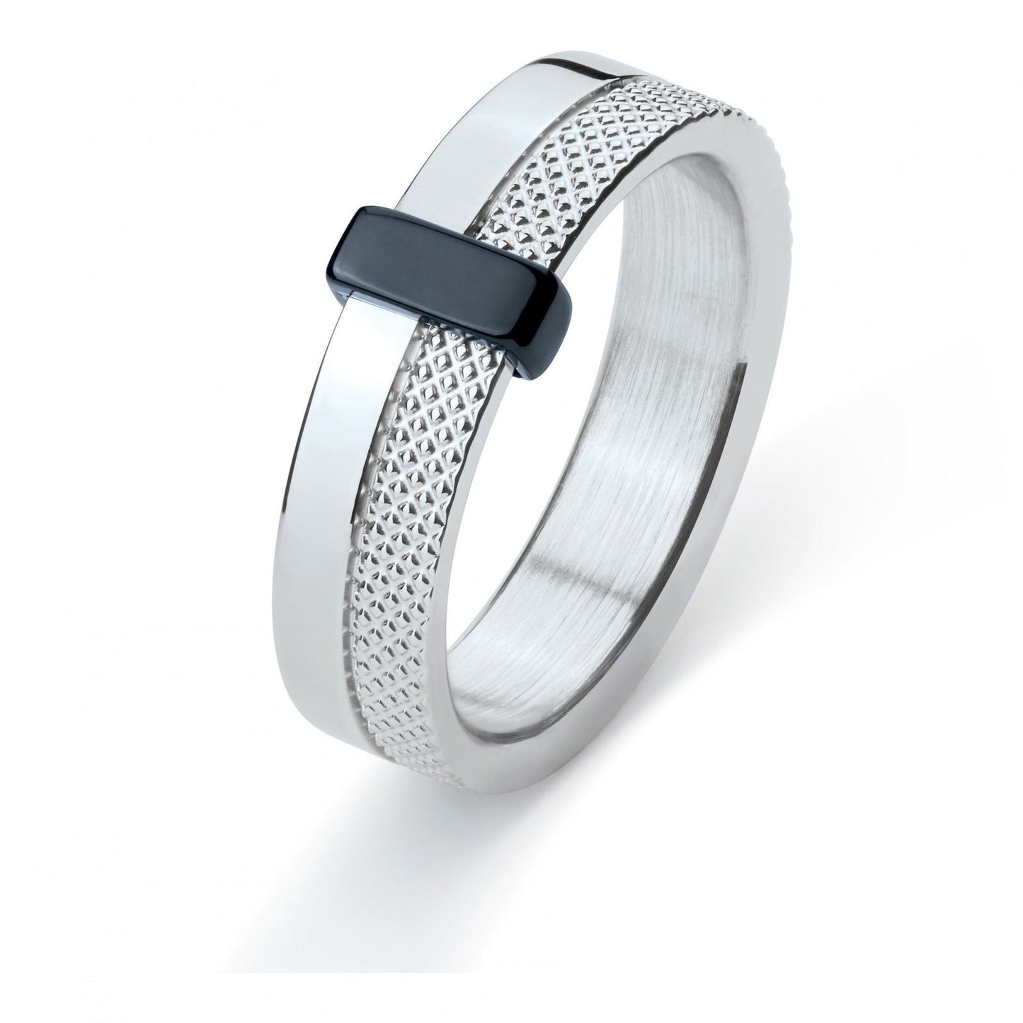 BAGUE.AC.MOTIF LOSANGE ET IPN - Bijouterie Cordier