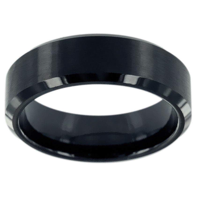BAGUE CERAMIQUE NOIRE MAT ET BRILLANT - Bijouterie Cordier