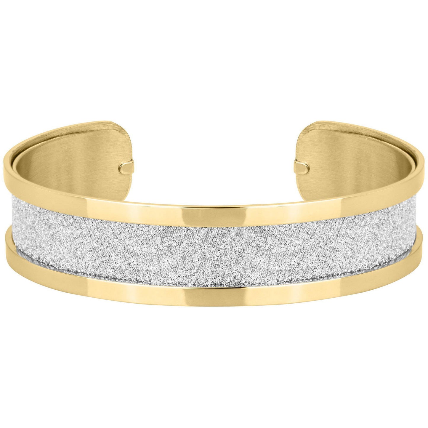 BANGLE IP GOLD GLITTER BLANC DIAM.60 - Bijouterie Cordier