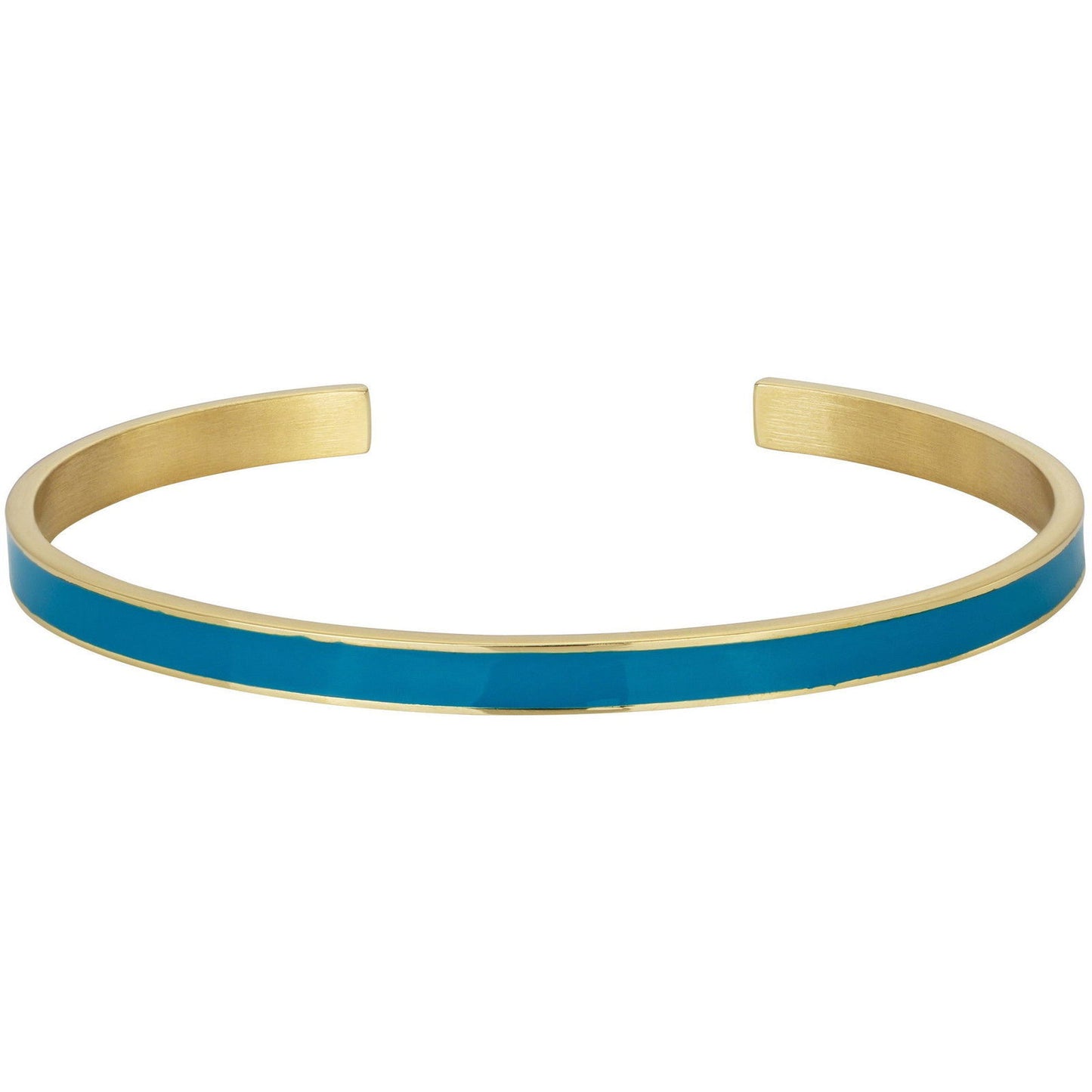 BANGLE IP GOLD LAQUE TURQUOISE DIAM.60 - Bijouterie Cordier