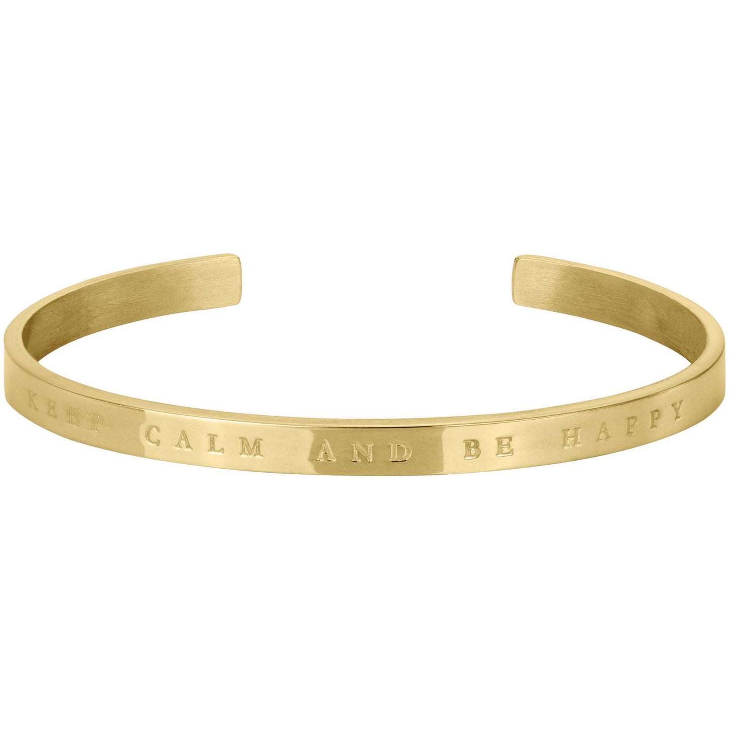 BANGLE KEEP CALM IP GOLD DIAM.60 - Bijouterie Cordier