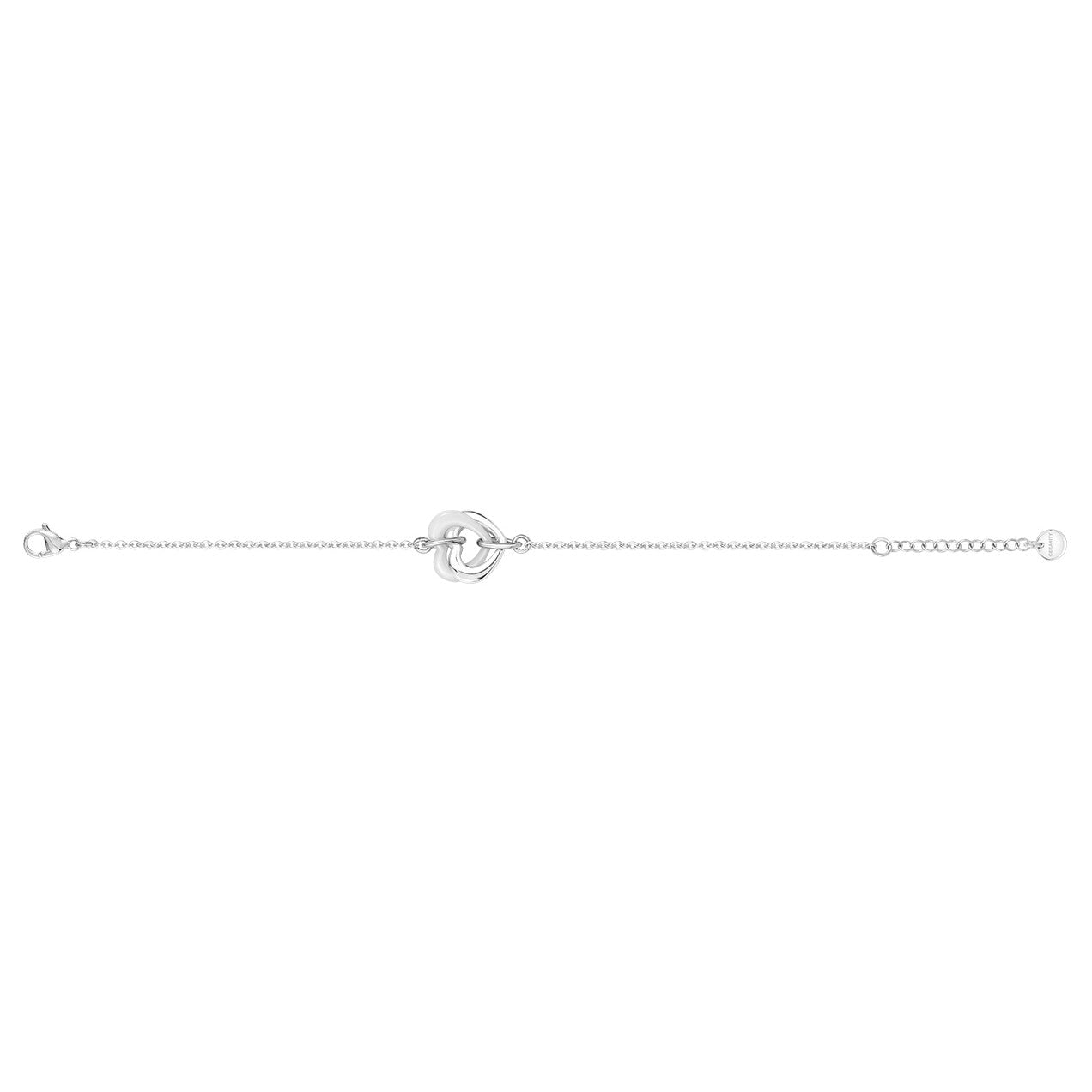 BRAC.2 COEURS ENTRELACES CERA.BLANCHE/AC. 17+3CM