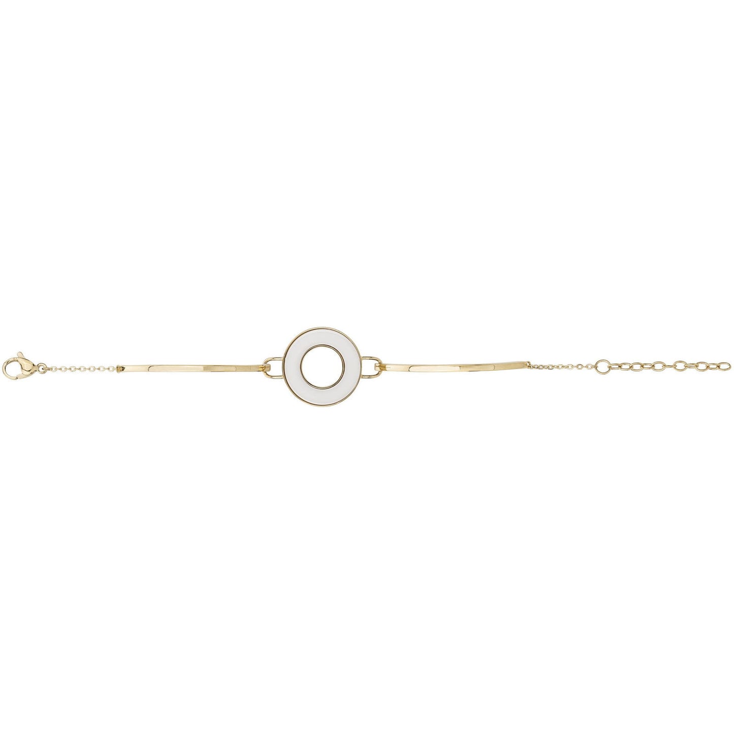 BRAC.AC.PVD JAUNE ET CERAM.BLANCHE-16+3CM