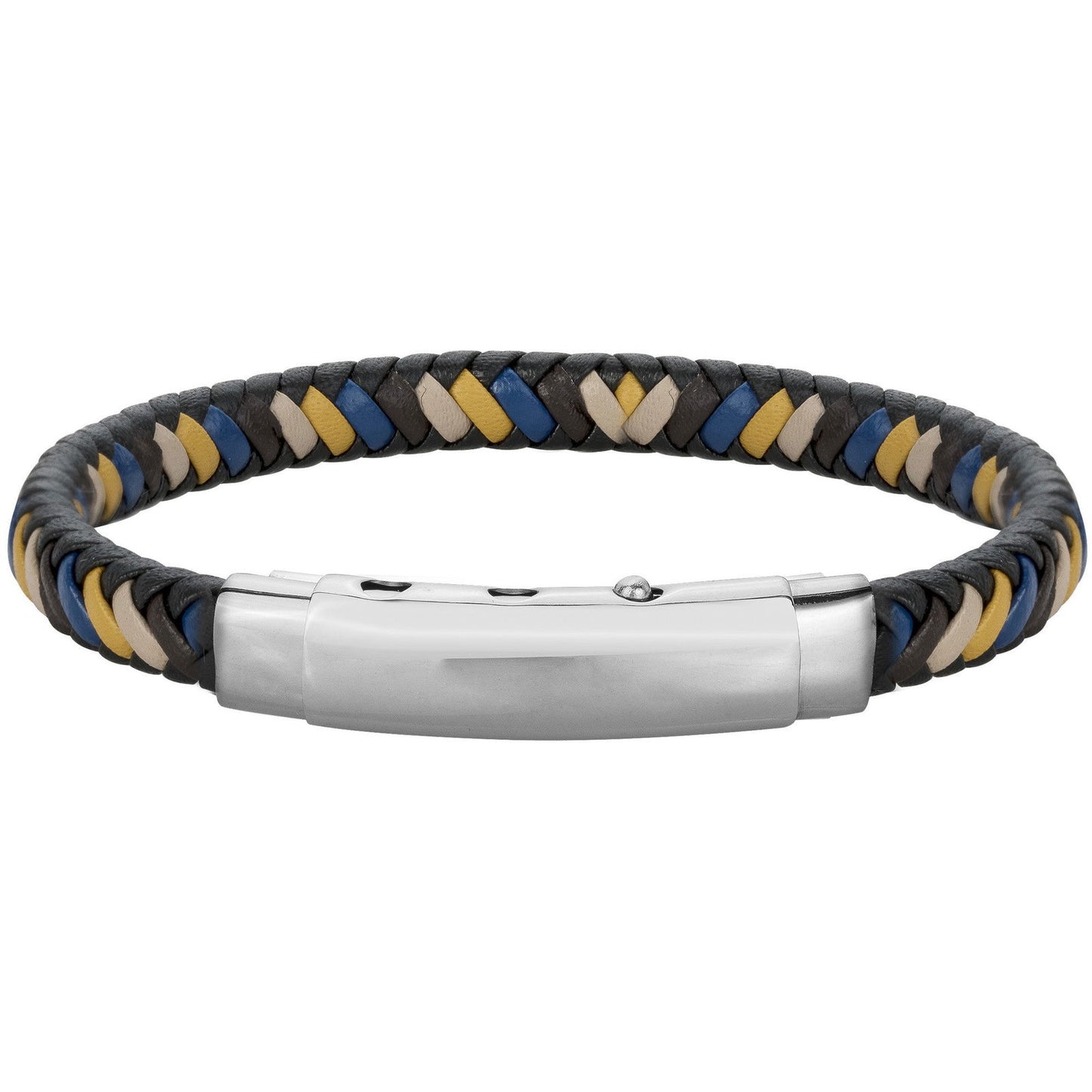 BRAC.MICROFIBRE TRESSE JAUNE BLANC BLEU-REGL.19,6-20,2-20,8cm