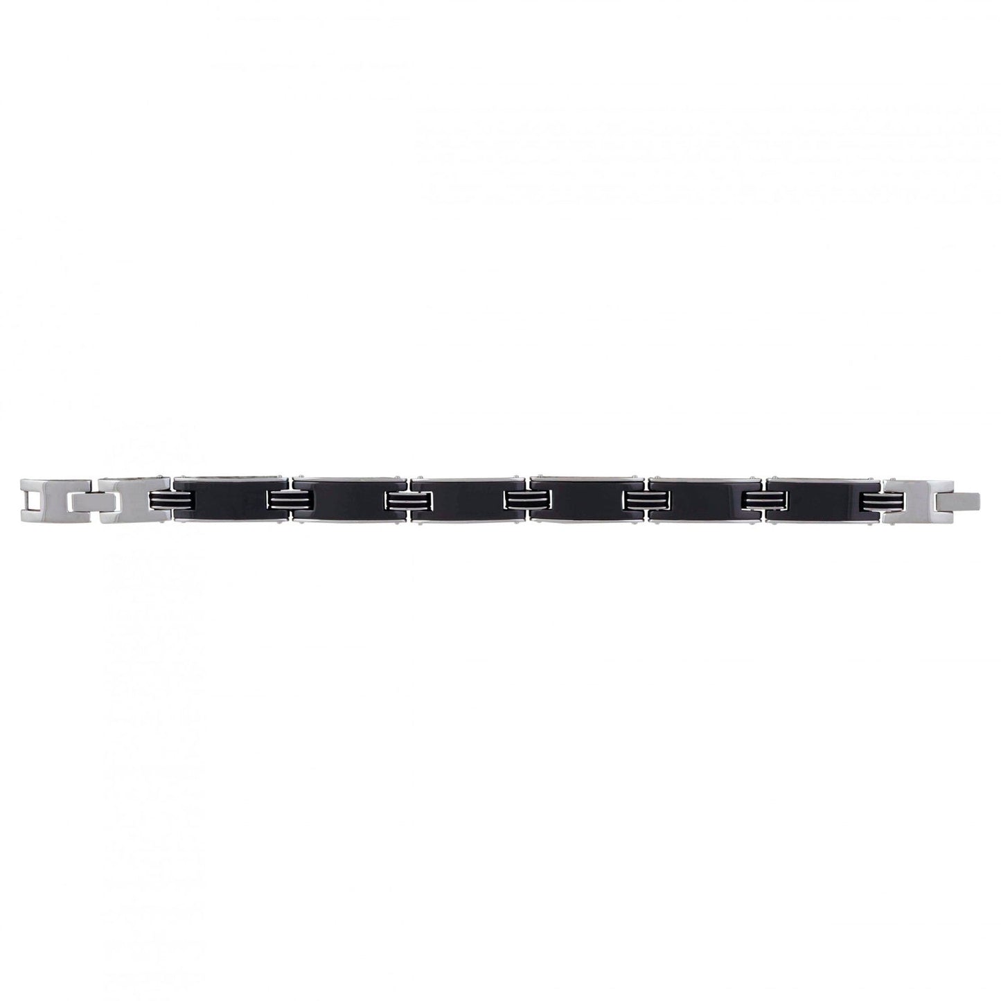 BRAC. ACIER/6 CERAM. NOIRE 19.5+1.5CM