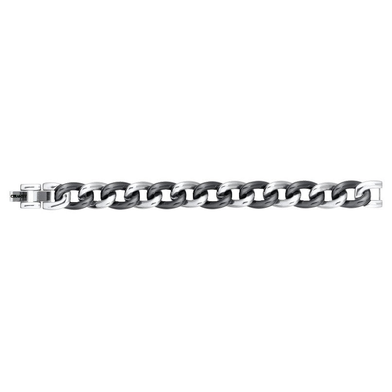 BRAC. ACIER/CERAM NOIRE MAILLE GOURMETTE 19+1CM