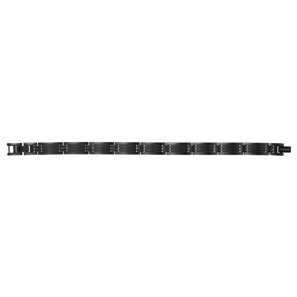 BRAC. ACIER ET TROIS FILS TORSADES SUR LES MAILLONS TOUT IPN 21+1CM