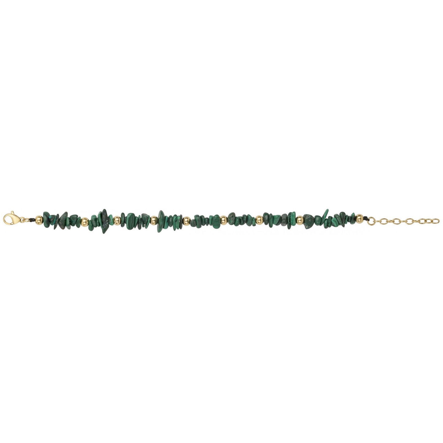 BRAC. ACIER IPG MALACHITE NATURELLE-16,5+3CM