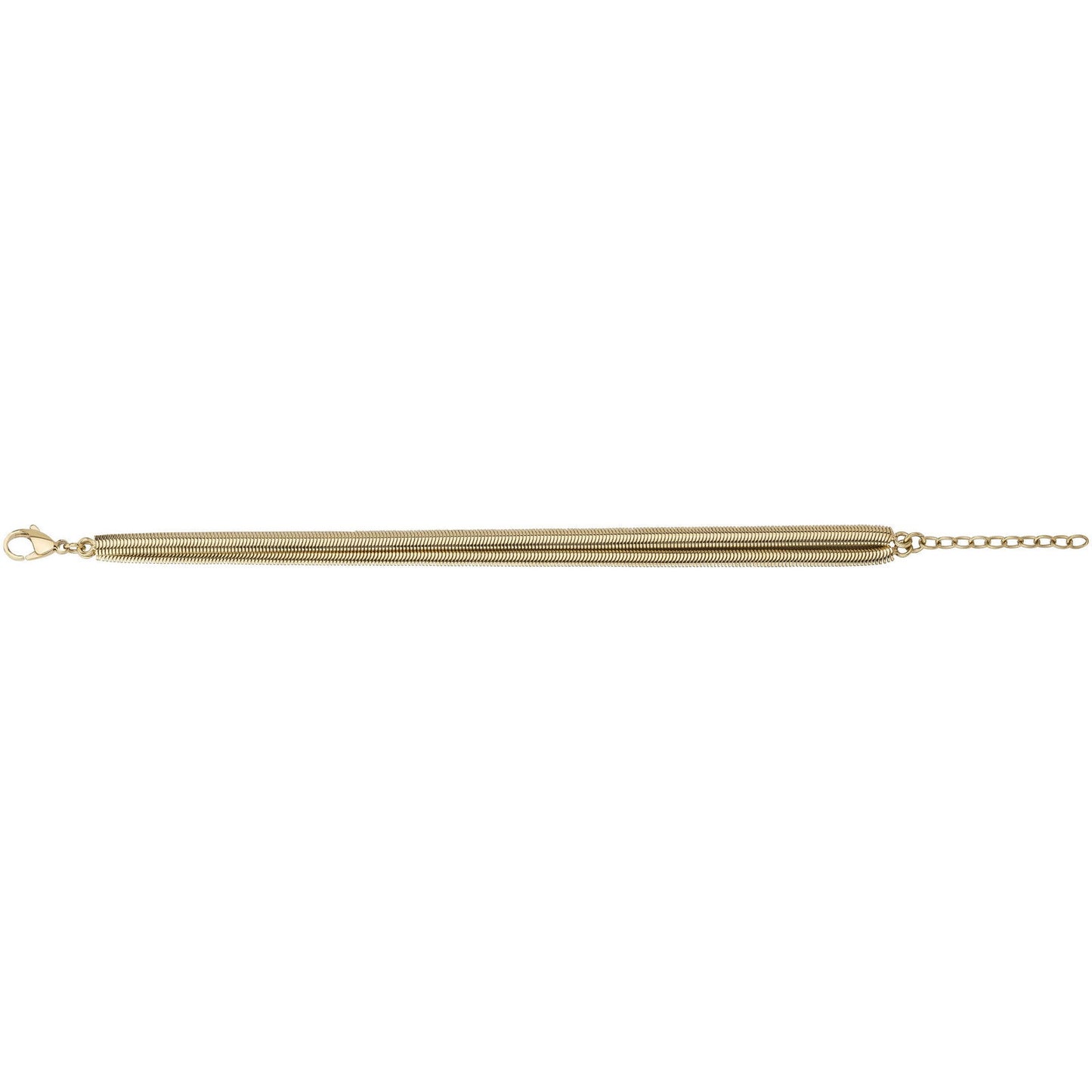 BRAC. ACIER PVD JAUNE 16+3CM