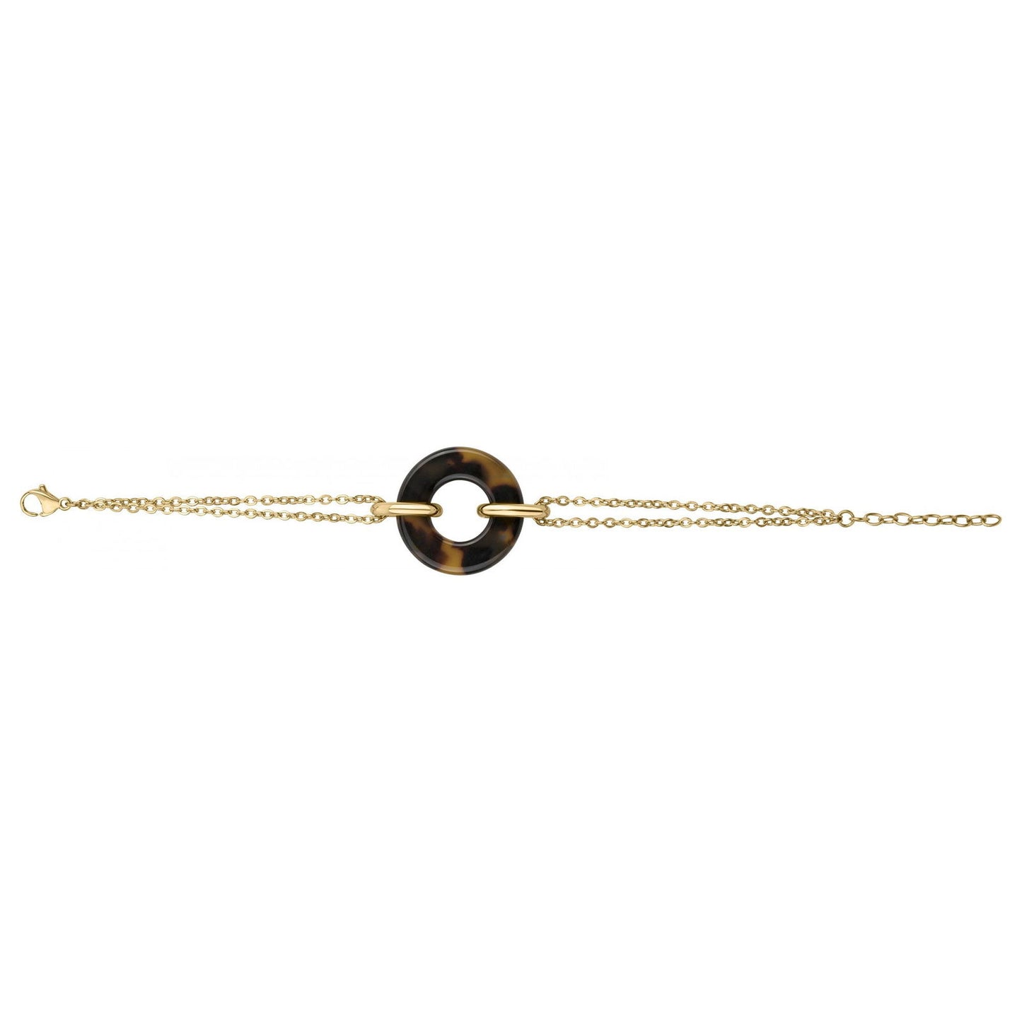 BRAC. ACIER PVD JAUNE ET ACETATE-16+3CM