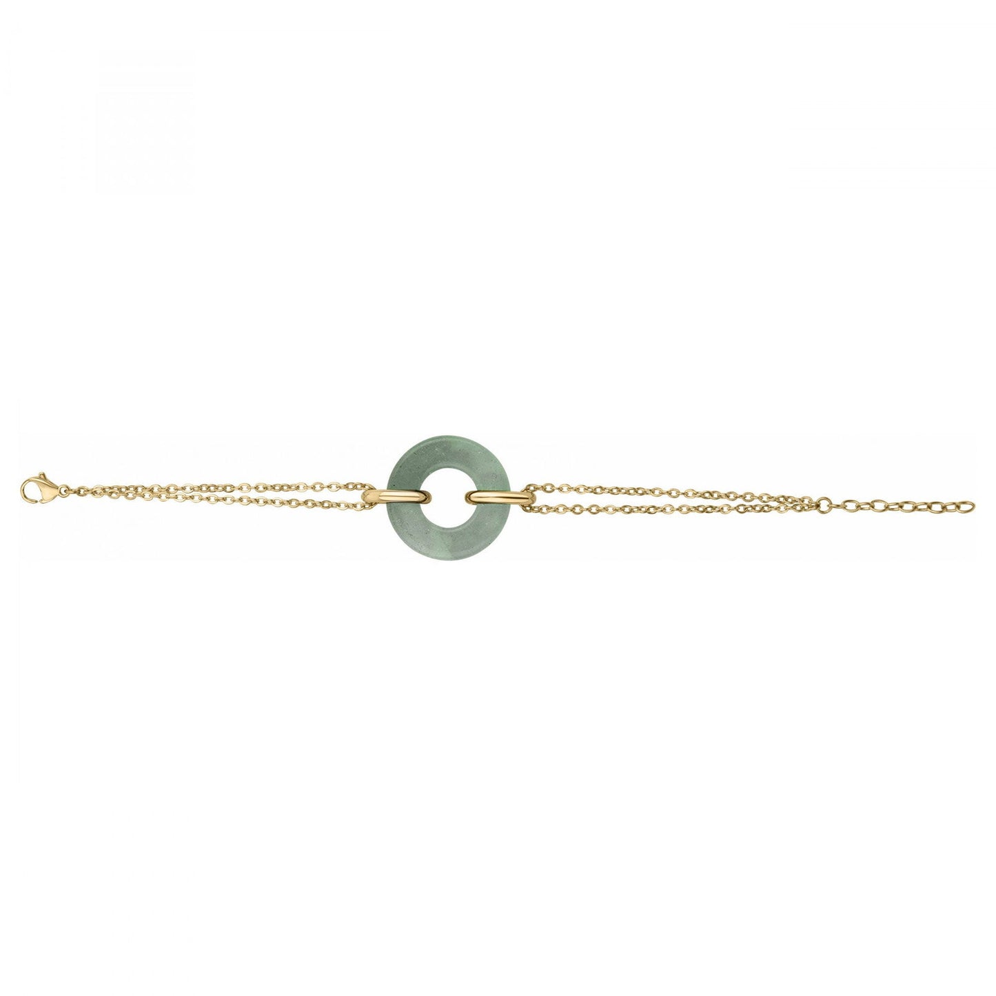 BRAC. ACIER PVD JAUNE ET ACETATE-16+3CM