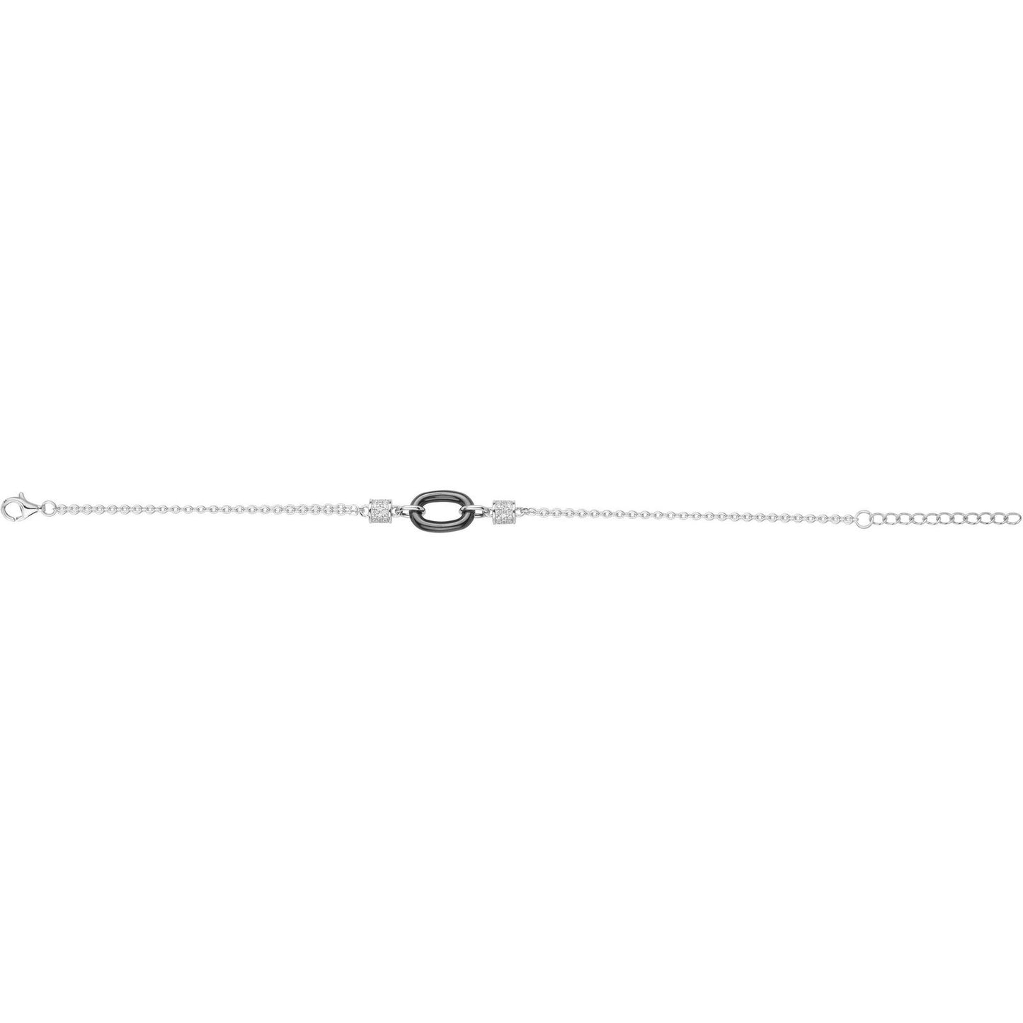 BRAC. ARGT. CERAM.NOIRE ET 66 OZ 16+3CM