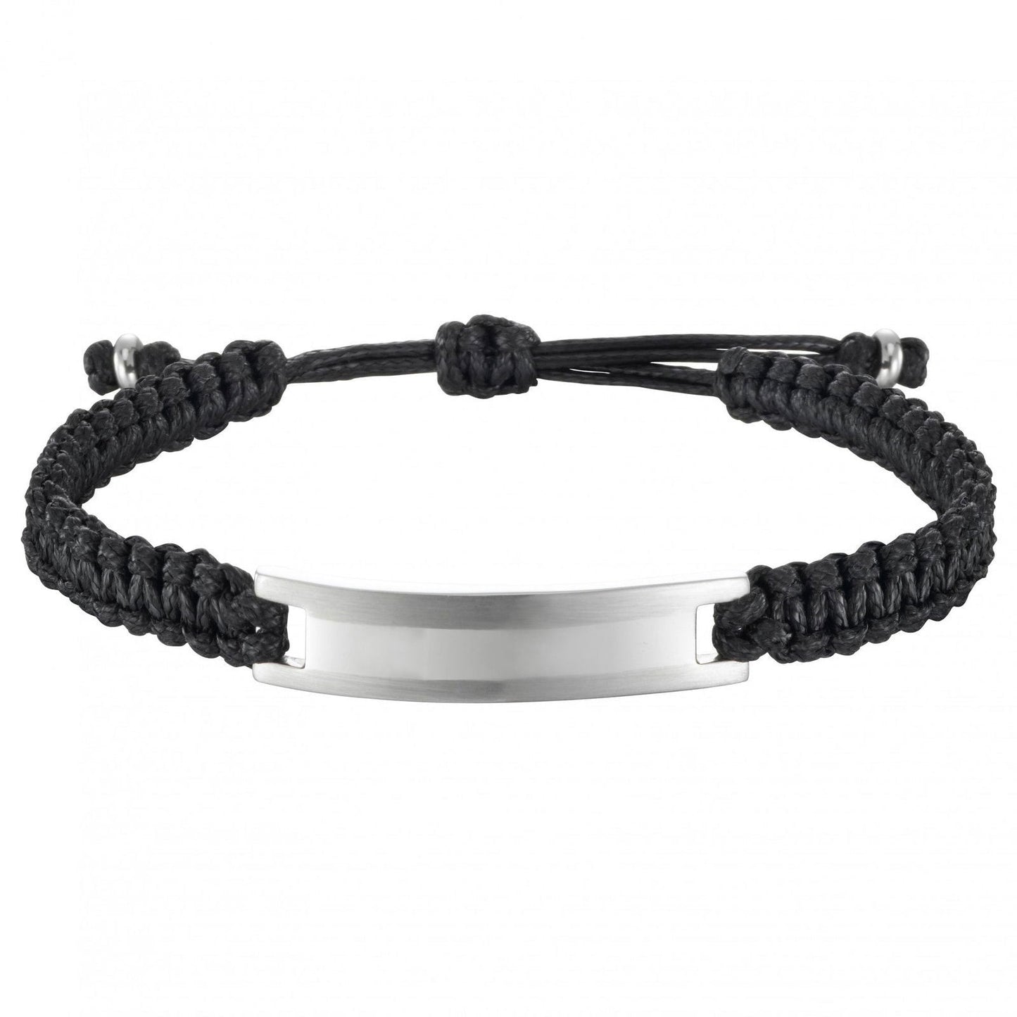 BRAC.CORDON REGL.TRESSE PLAQUE ACIER REGLABLE JUSQU A 25CM - Bijouterie Cordier