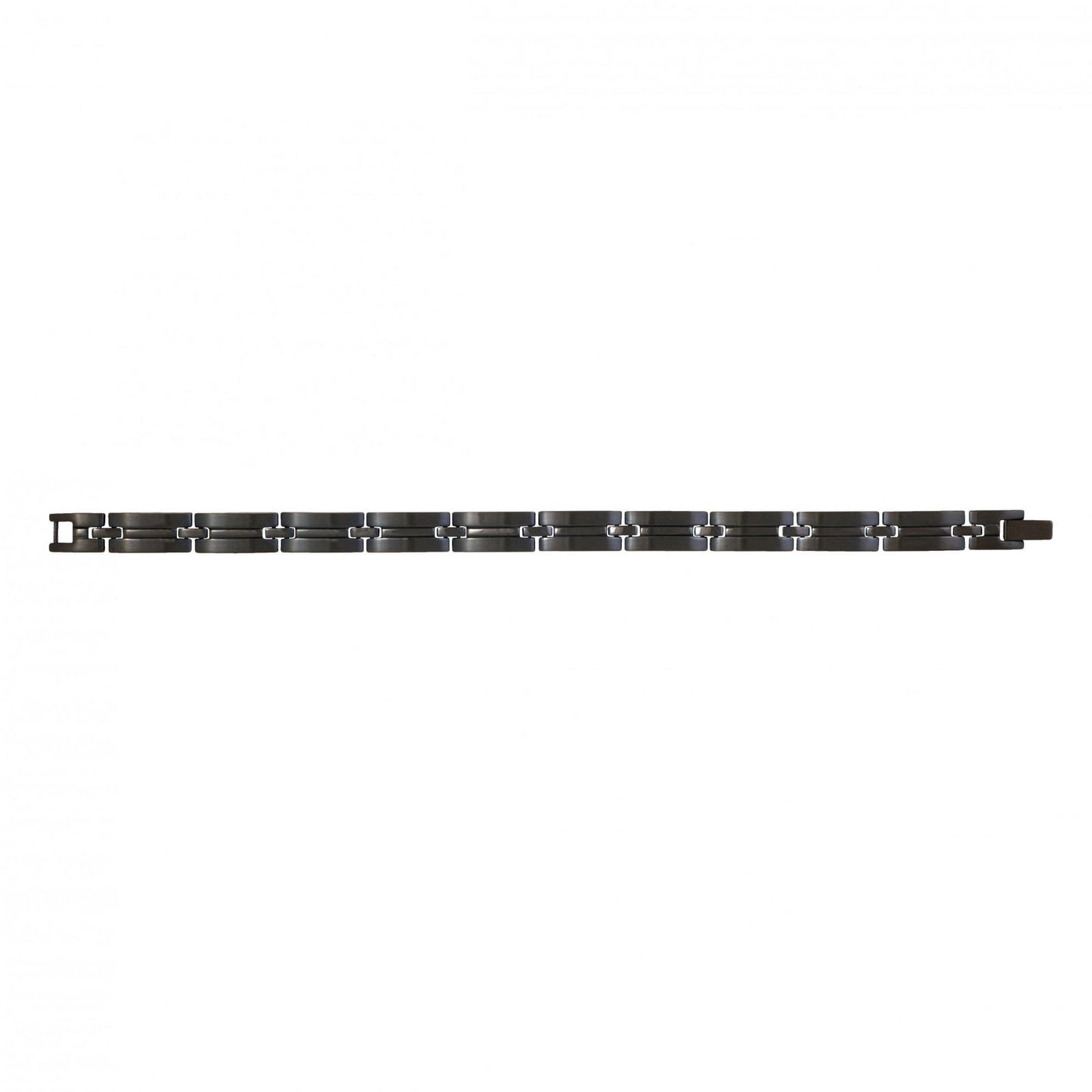 BRACELET ACIER IP BLACK MAT/BRILLANT 19.5+1.5CM