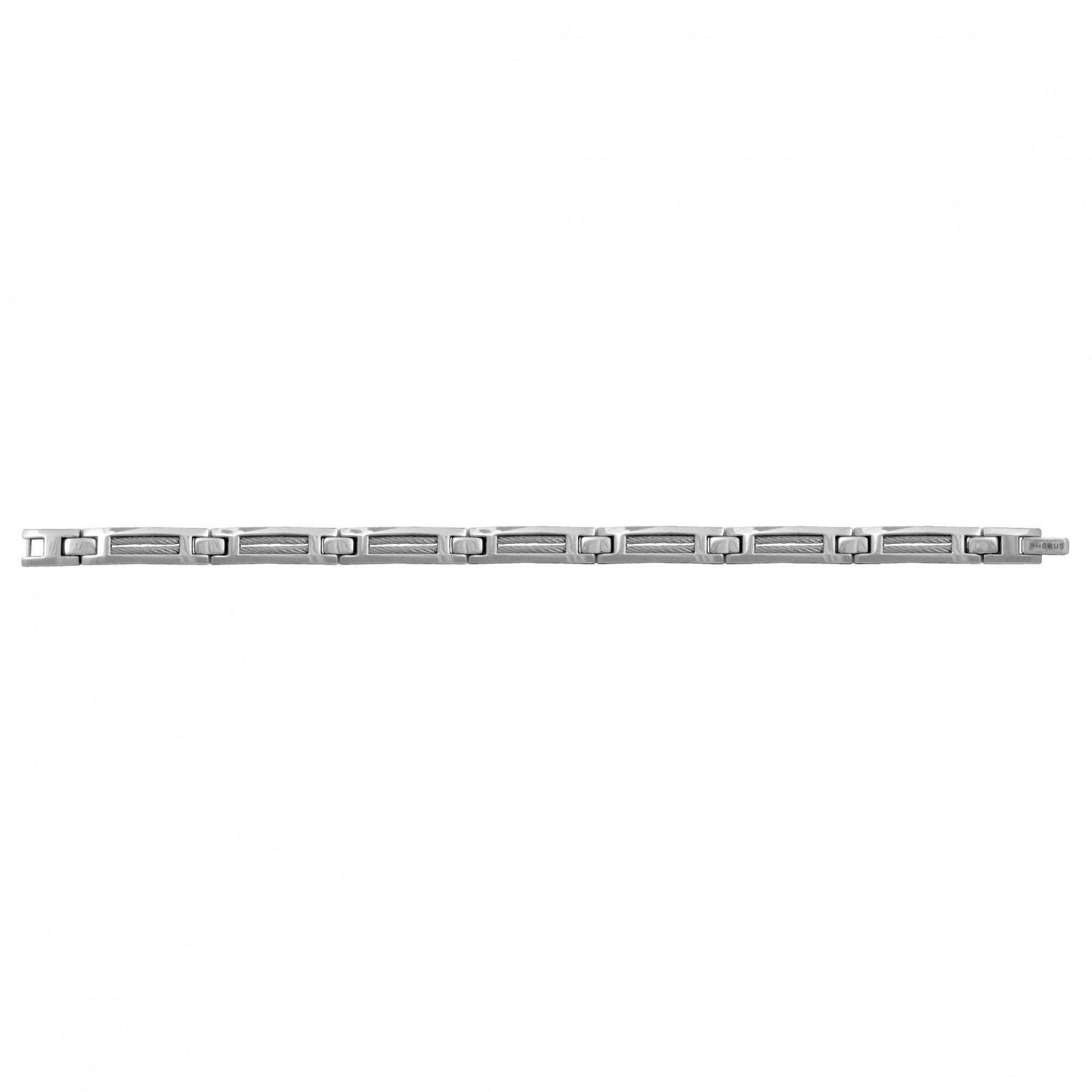 BRAC. ACIER/CABLE 21CM - Bijouterie Cordier