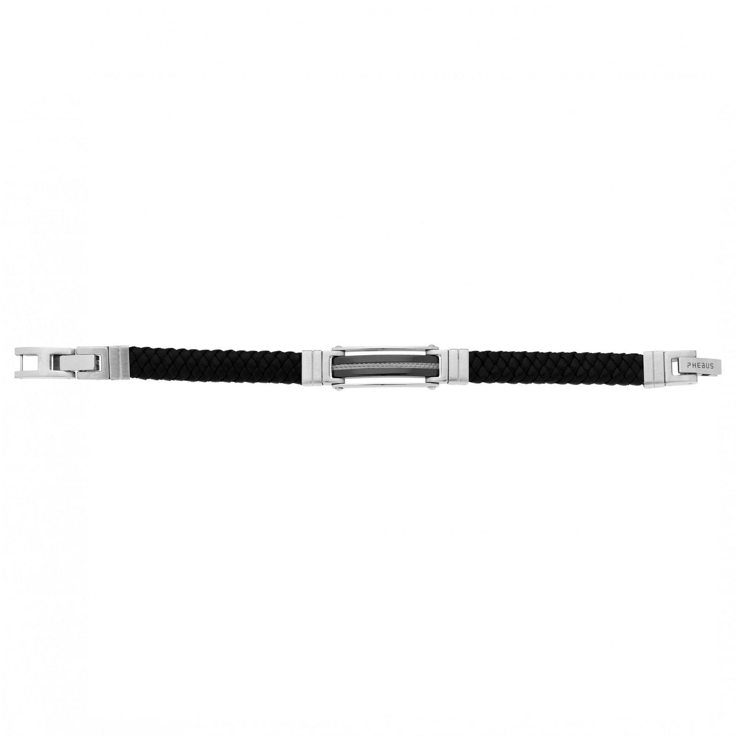 BRAC CUIR DE VACHETTE/CERAM NOIRE CARBONNE BLANC DOUBLE FERM 20+1.5cm