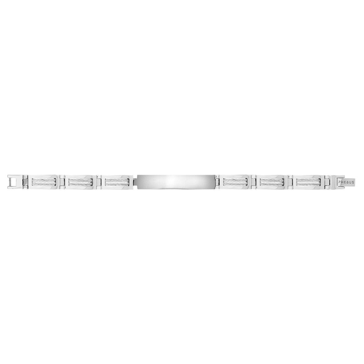 BRAC GOURMETTE ACIER ET CABLE 18.5+1.5CM