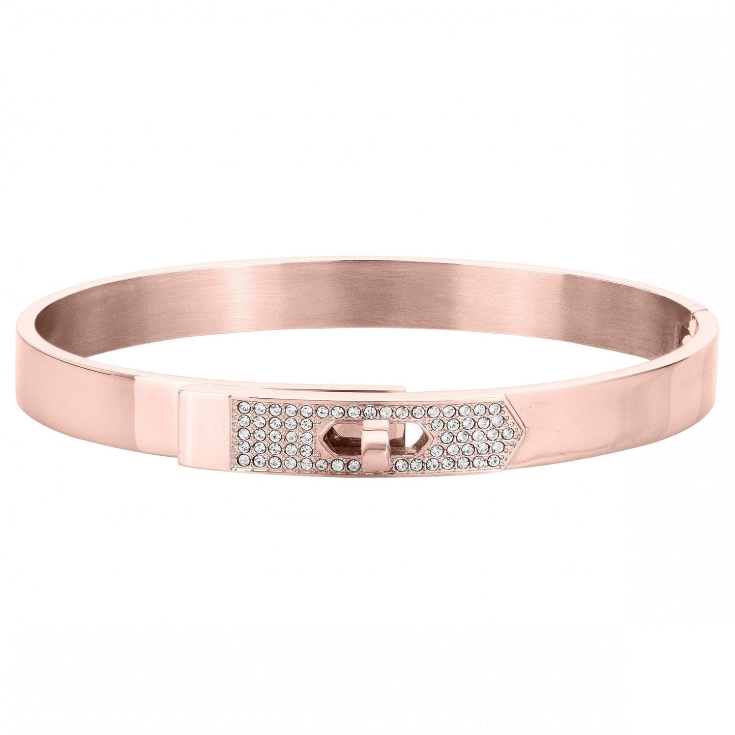 BRA. ACIER IP IP ROSE. IP CRISTAL-DIAM.65 - Bijouterie Cordier