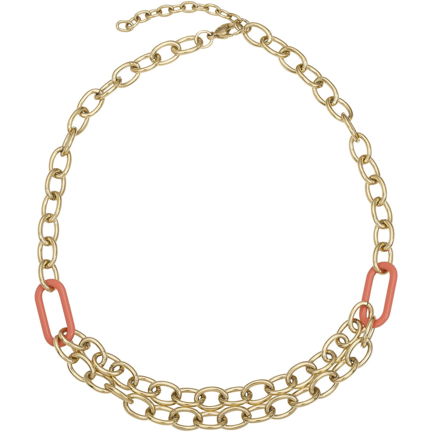COLL. ACIER IPG ACETATE ROUGE 45+5CM