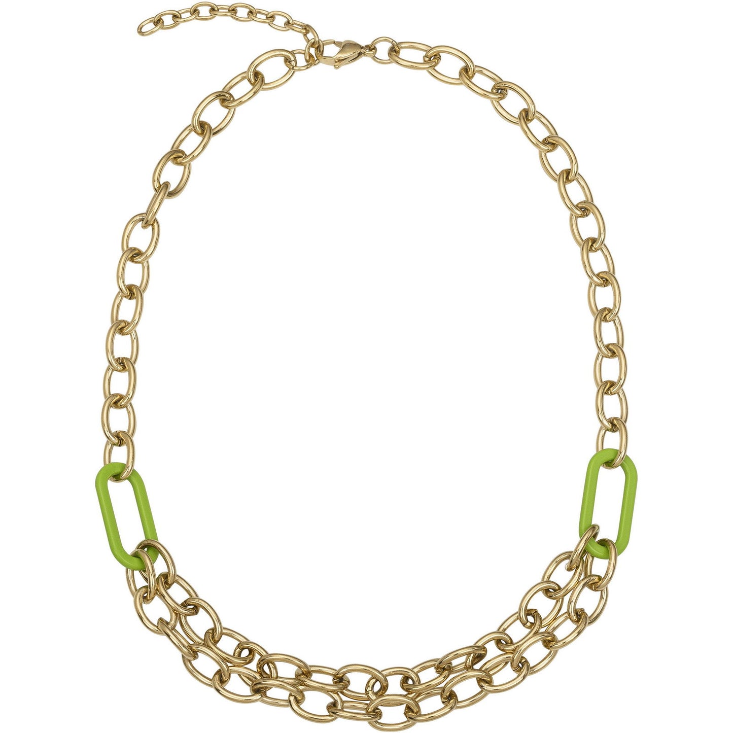 COLL. ACIER IPG ACETATE VERT 45+5CM