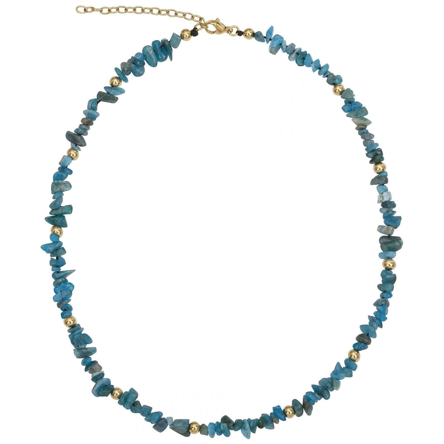 COLL. ACIER IPG APATITE NATURELLE-40+5CM