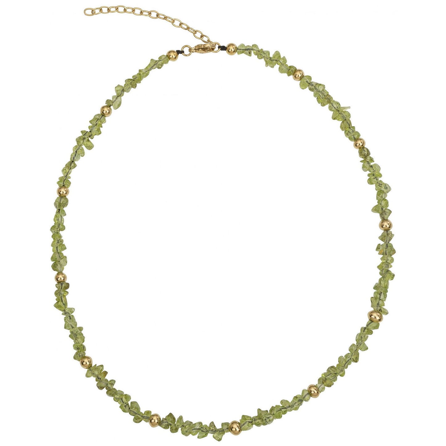 COLL. ACIER IPG PIERRE NATURELLE D'OLIVINE-40+5CM