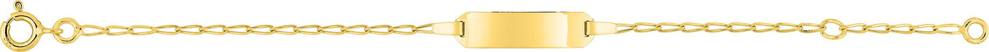 gourmette bébé en or jaune 18K maille cheval 1.64gr