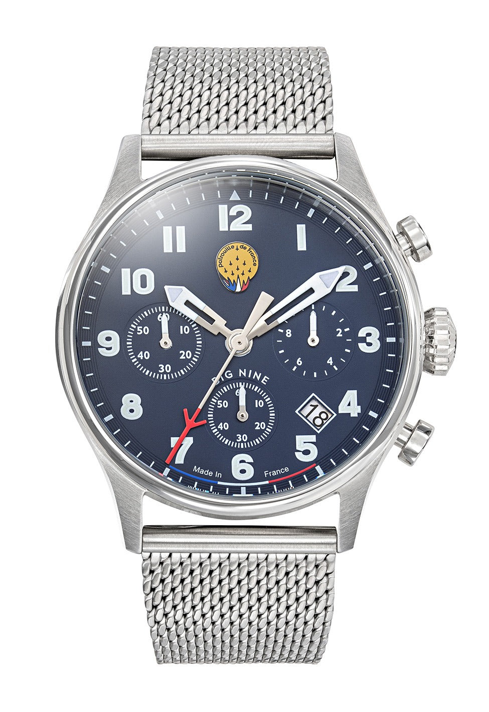 CoffretPatrouille de France Édition Spéciale Big Nine - Chronographe Bleu