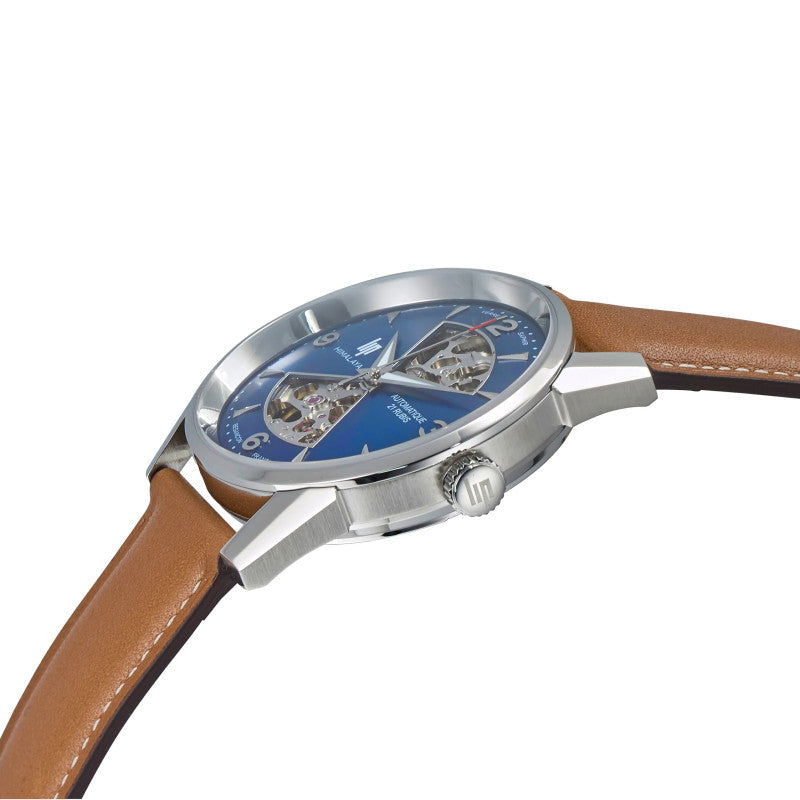 Montre Lip Homme Automatique Cadran Bleu Bracelet Cuir - Bijouterie Cordier