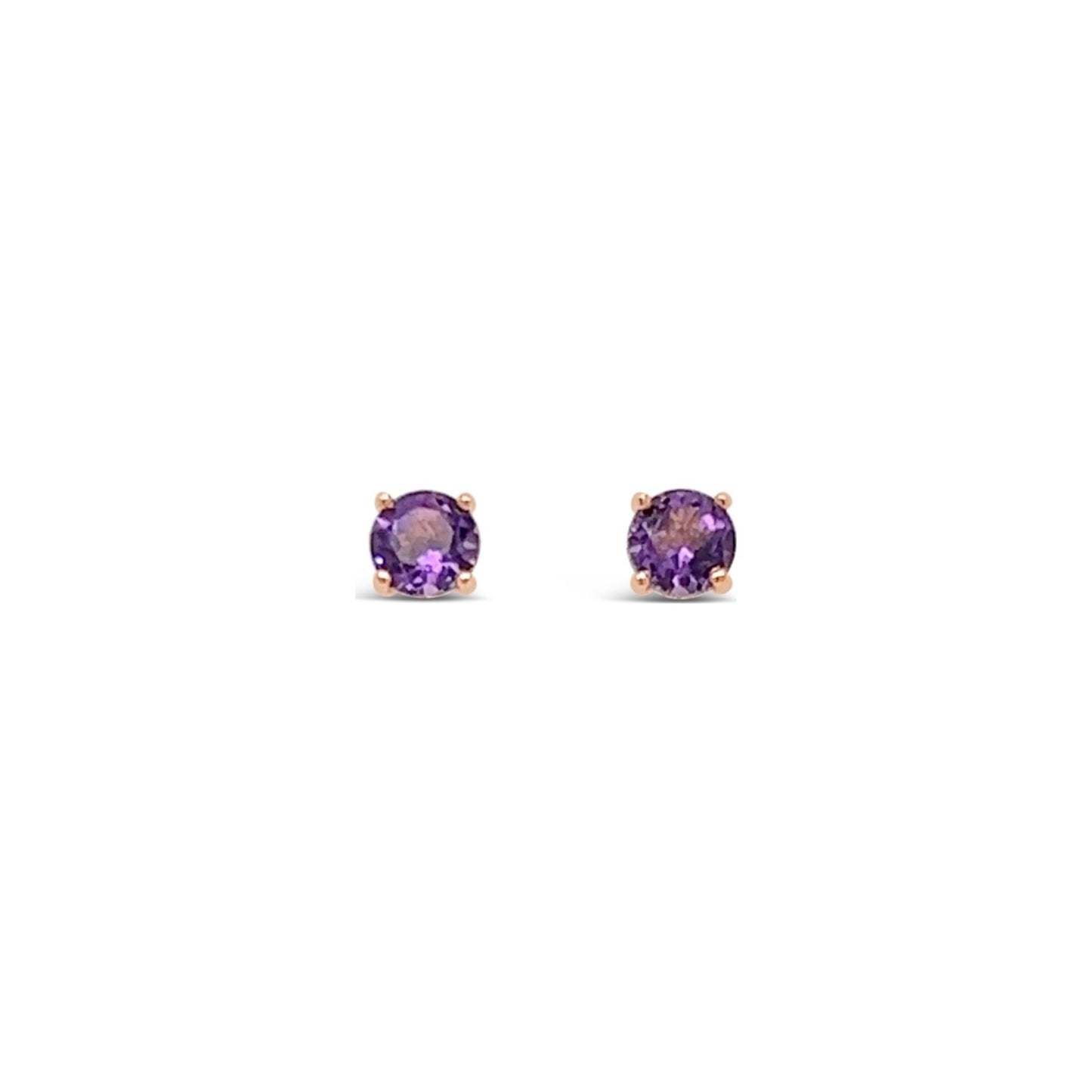 Boucles d'oreilles Gringoire Joaillerie en or jaune et améthyste
