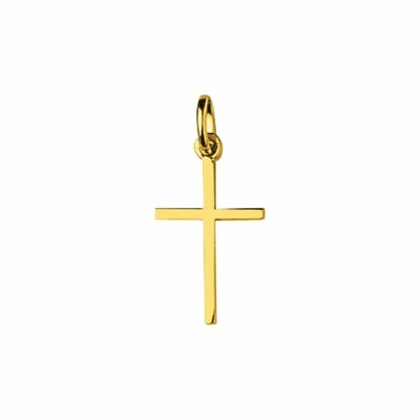 Pendentif Croix Subtile en Or Jaune 18K - Bijouterie Cordier