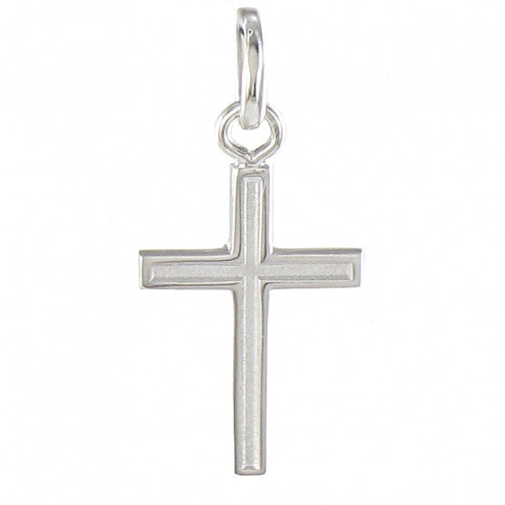 Pendentif Croix en Or Gris 18K - Bijouterie Cordier