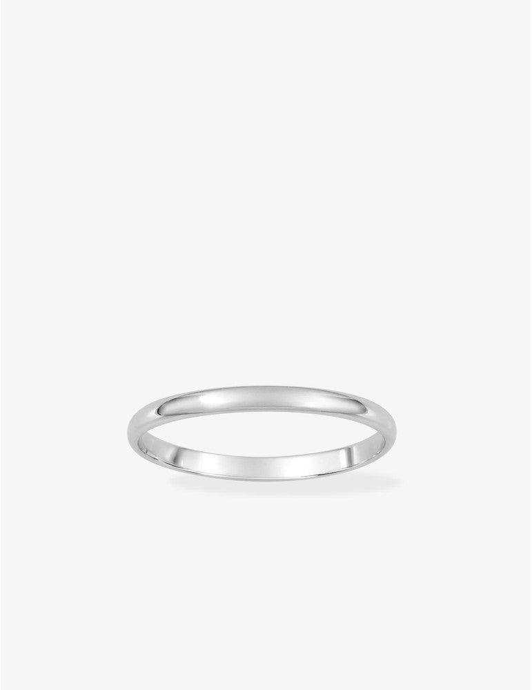 Alliance Argent Demi-Jonc Rhodié 925/1000e – 2mm
