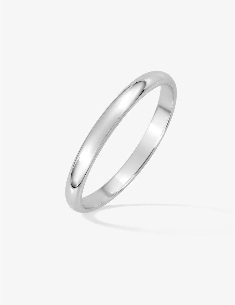 Alliance Argent Demi-Jonc Rhodié 925/1000e – 2.5mm