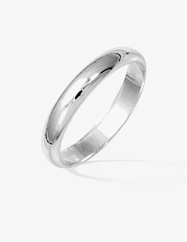 Alliance Argent Demi-Jonc Rhodié 925/1000e – 3.5mm
