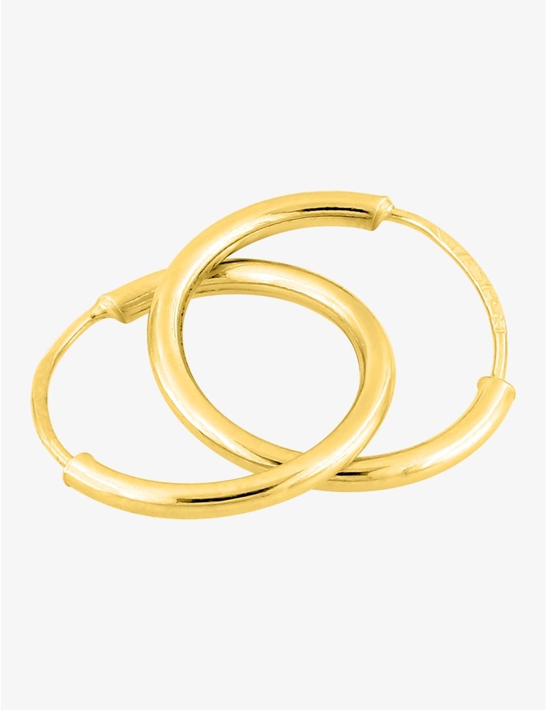 Paire de Créoles en Or 375/1000 – Ø 10 mm, Fil 1 mm