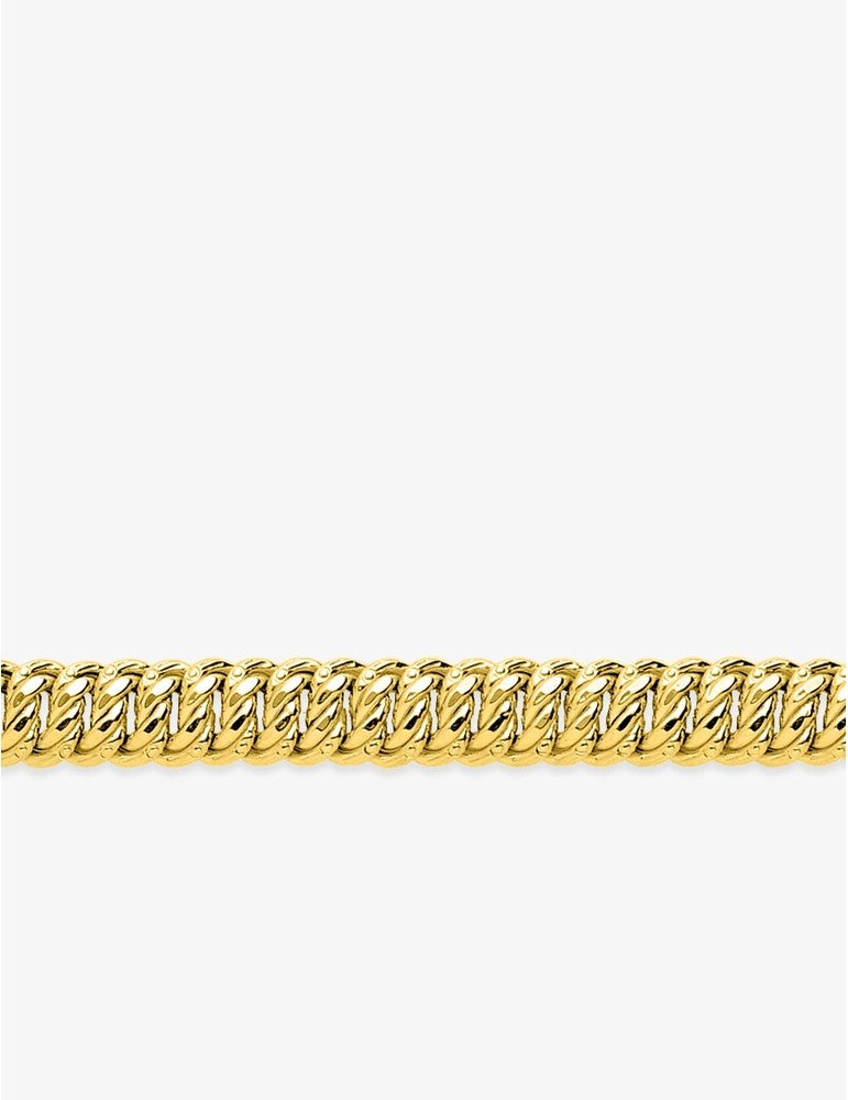 Bracelet Chaîne Américaine 10 mm Or Jaune 750‰ 18K | Bijouterie Cordier