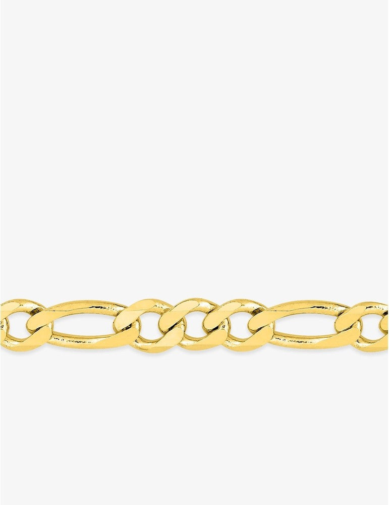 Chaîne alternée 1+3 ultra-plate en or jaune 750‰ – Largeur 3 mm