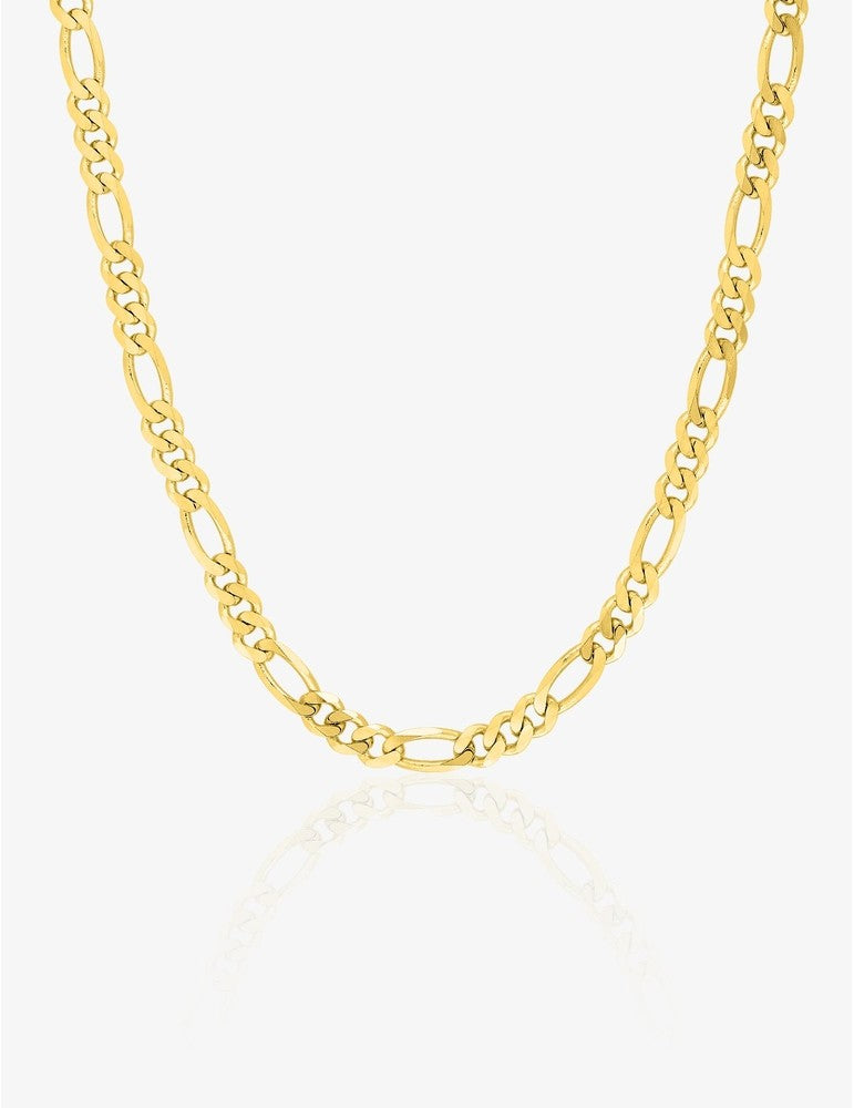Chaîne alternée 1+3 ultra-plate en or jaune 750‰ – Largeur 3 mm