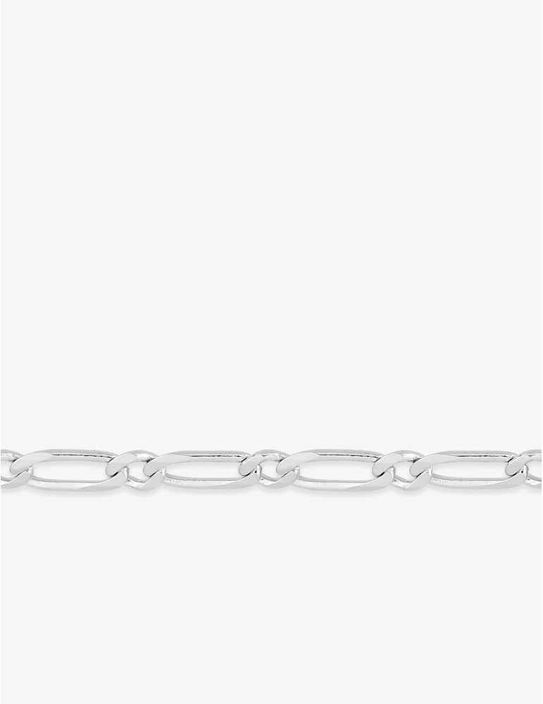 Chaîne alternée 1+1 ultra-plate en or blanc 750‰ – Largeur 2.5mm